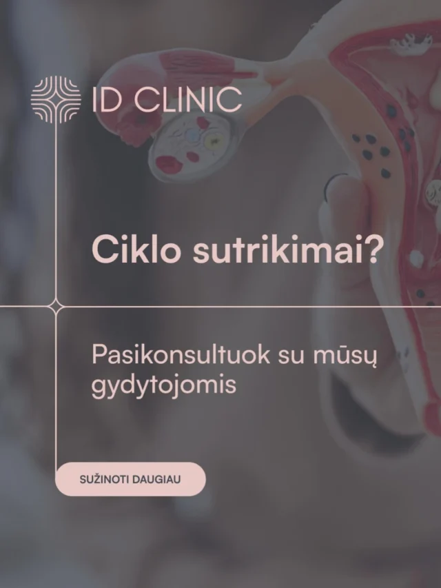 Moters sveikata – tai ne tik geros savijautos pagrindas, bet ir gyvenimo kokybės garantas.  ID Clinic – tai sveikatos namai, kur kiekviena moteris sulaukia profesionalaus, rūpestingo ir individualaus gydytojų  dėmesio.
 Mūsų klinikoje dirba patyrusios akušerės-ginekologės, kurios padės:
 ✨ aptarti Jūsų sveikatos būklę ir klausimus ✨ paskirti tinkamiausius tyrimus ar profilaktinius žingsnius
✨ atlikti išsamią ginekologinę apžiūrą ✨ užtikrinti, kad Jūs jaustumėtės saugiai ir pasitikėtumėte savo kūnuReguliarūs vizitai pas ginekologą padeda laiku užkirsti kelią sveikatos sutrikimams ir rūpintis savo gerove – šiandien ir ateityje.Registracija: +370 686 11311 / info@idclinic.lt